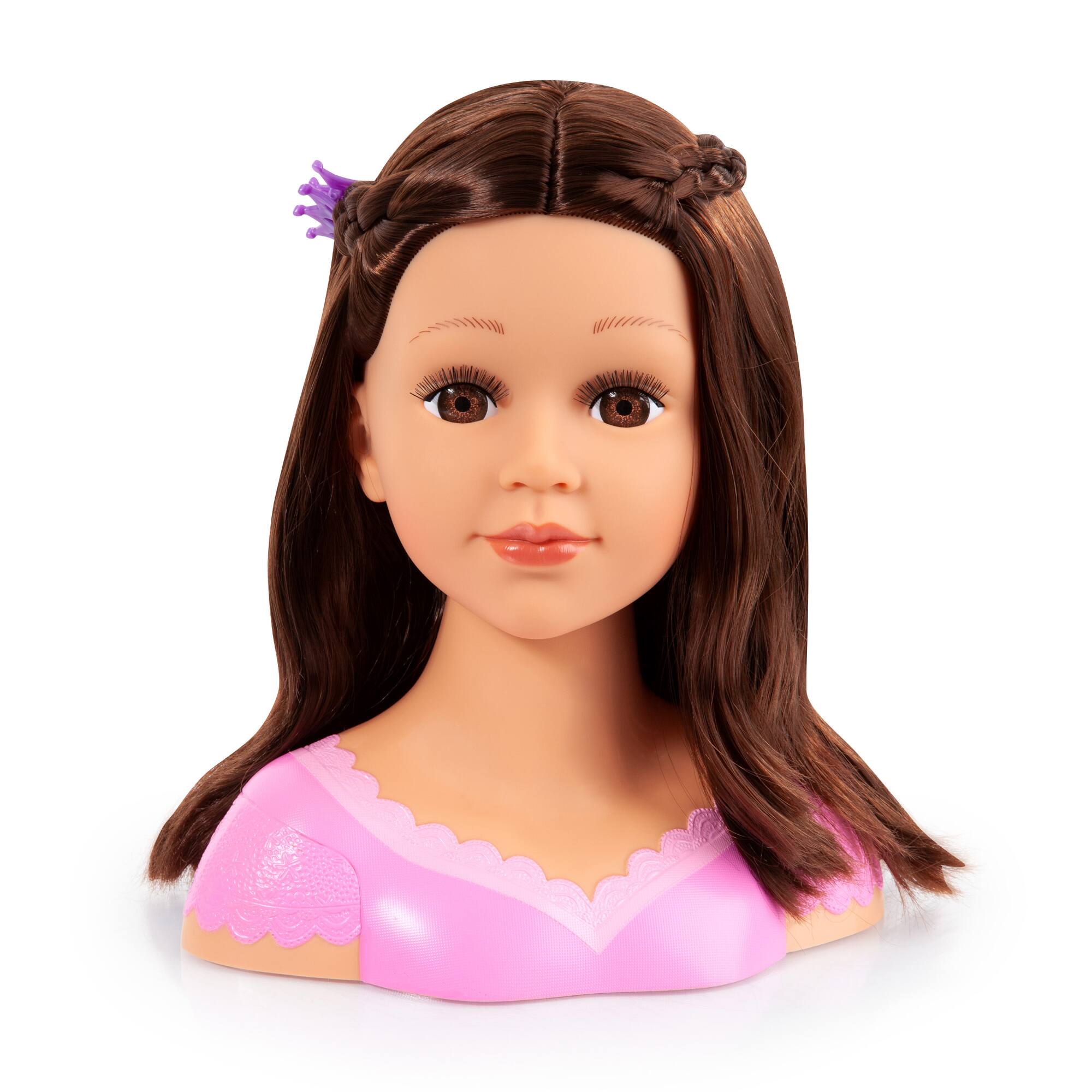 Bayer Design Charlene Super Model Brown Haired Styling Head with Makeup
